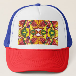 Casquette Main Dessinée : Élégance Ornementale Florale.