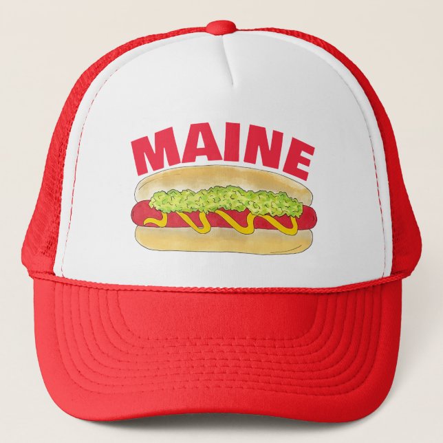 Casquette Maine Red Snapper Hotdog Portland ME Food Cookout (Devant)