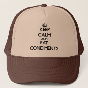 Casquette Maintenez calme et mangez les condiments