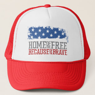 Casquette Maison des libres grâce aux braves drapeau américa