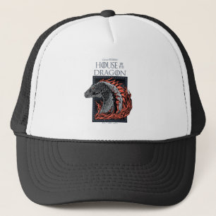 Casquette MAISON DU DRAGON   Profil de dragon en flammes