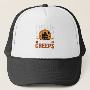 Casquette Maison Hantée de Halloween en Chillin Avec Mes Cre