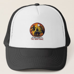 Casquette Maison Hantée Halloween Bienvenue Cauchemar Volant
