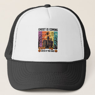 Casquette Maison Hantée Halloween Fantôme Arrive Pompe à Sor