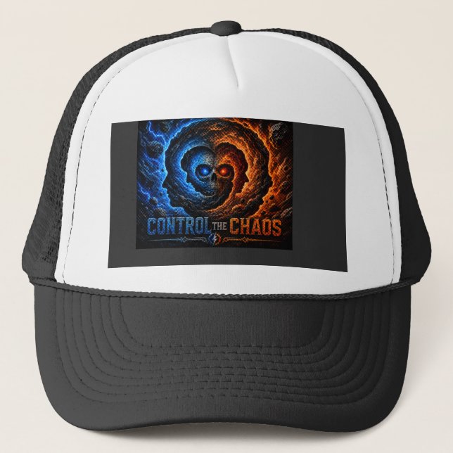 Casquette Maîtrise le chaos, contrôle la spirale T-Shirt – 3 (Devant)