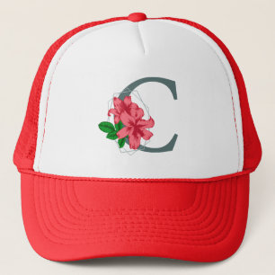 Casquette Majuscule C monogramme floral