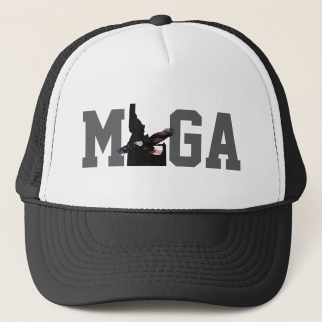 CASQUETTE MAKE IDAHO GREAT ENCORE EAGLE FLAG - JOUER SUR MAG (Devant)