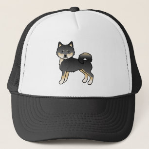 Casquette Malamute d'Alaska noir et feu Chien de dessin anim