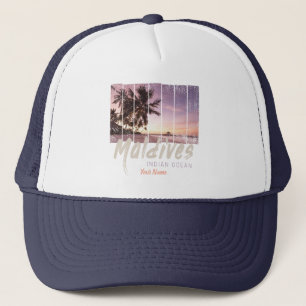Casquette Maldives Indian Ocean vintage sunset