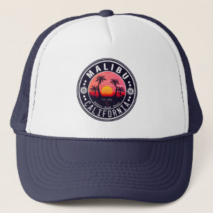 Casquette Malibu California Retro Sunset Palm Trees 60s