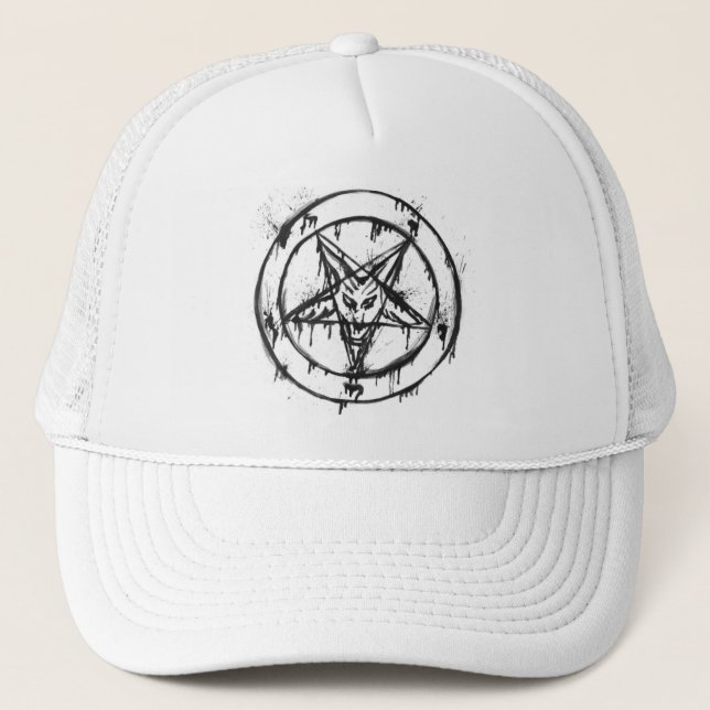 Casquette malpropre de camionneur de Baphomet (Devant)