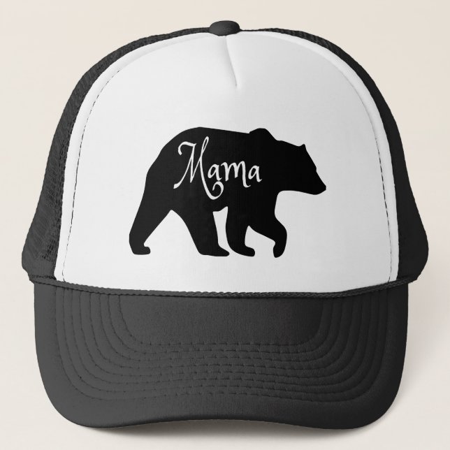 Casquette Mama Bear noir et blanc (Devant)