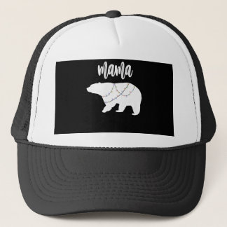 Casquette Mama Ours Polaire Chaîne De Lumières Noël