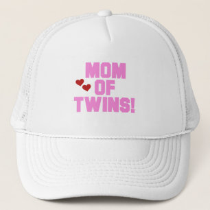 Casquette Maman de T-shirts et cadeaux Twins-Pink