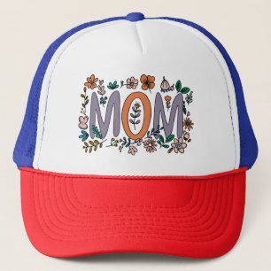 Casquette Maman Floral Trucker Chapeau