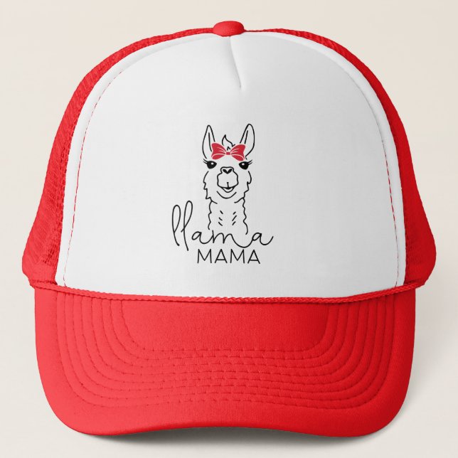 Casquette Maman mignonne et drôle Cap de lama (Devant)