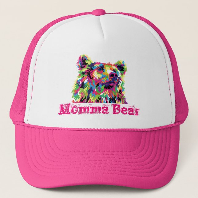 Casquette maman protectrice de l'ours grizzli (Devant)