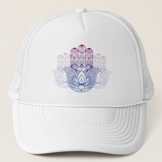 Casquette Mandala Henna | Lotus Hand (Devant)