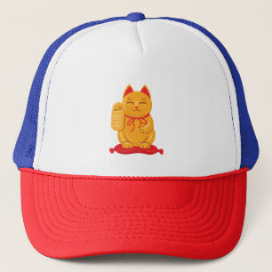 Casquette Maneki Neko Chat d'or japonais, Symbole de richess