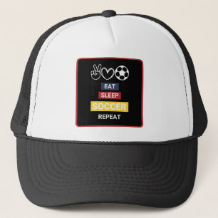 Casquette Manger, Dormir, Football, Répéter