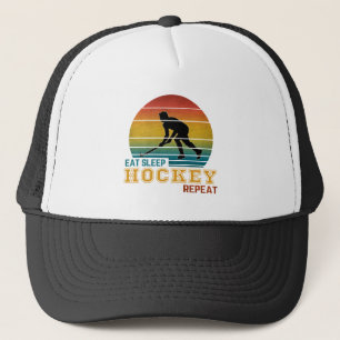 Casquette Manger Dormir Hockey Répéter