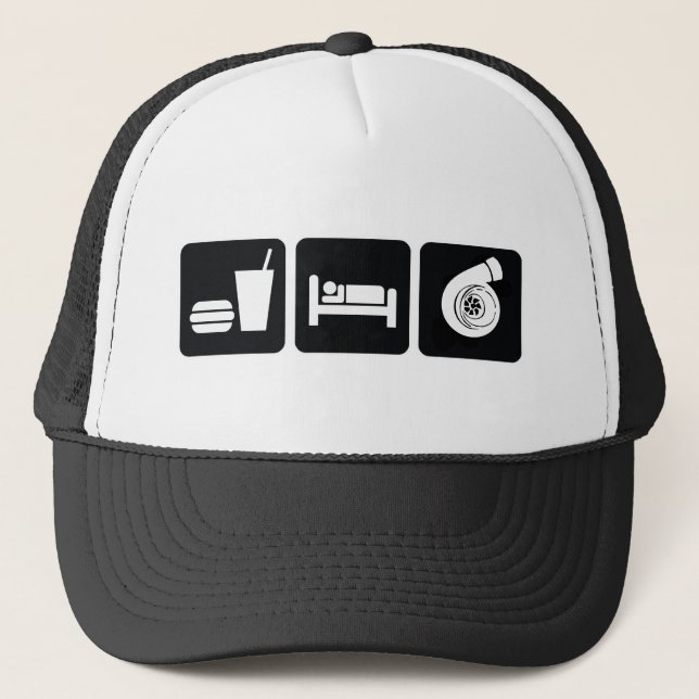 Casquette Mangez la poussée de sommeil (Devant)