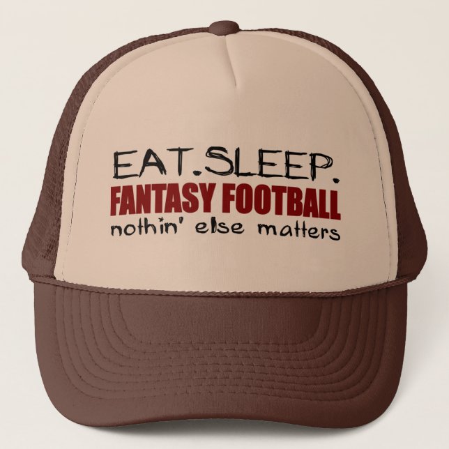 Casquette Mangez le football d'imaginaire de sommeil (Devant)