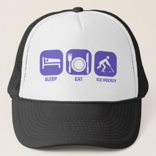 Casquette mangez le hockey sur glace de sommeil