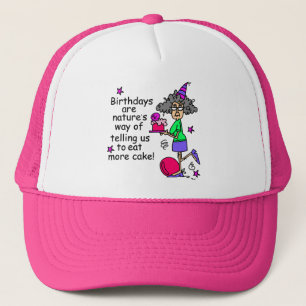 Casquette Mangez plus de gâteau Humour d'anniversaire