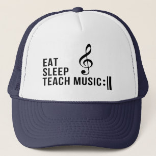 Casquette Mangez Sleep Teach Music Répéter Musique Humour