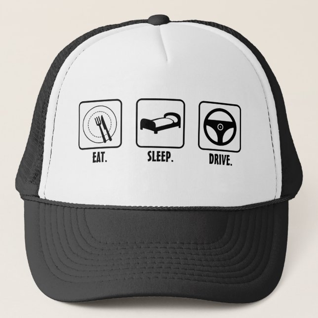 Casquette Mangez. Sommeil. Commande (Devant)