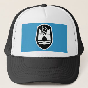 Casquette Manteau de Wolfsbourg des bras (blanc noir)