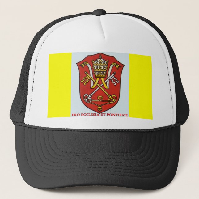 CASQUETTE MANTEAU DES BRAS CATHOLIQUE TRADITIONNEL PAPAL (Devant)