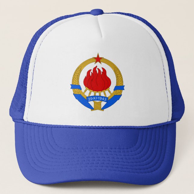 Casquette Manteau des bras de la Yougoslavie (1945-1992) (Devant)