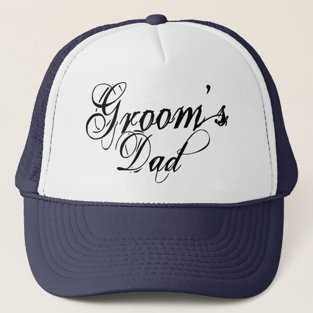 Casquette Manuscrit grunge de Naughy - noir du papa du marié (Devant)