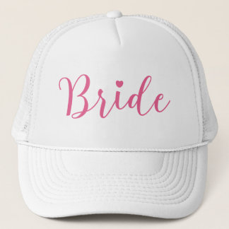 Casquette Manuscrit rose de jeune mariée simple et élégant
