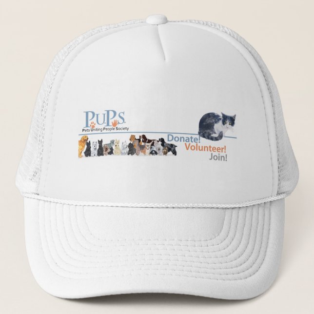 Casquette Marchandise de logo de PUPs avec chat en smoking (Devant)