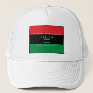 Casquette Marcus Garvey Couleurs Africaines Drapeau Trucker 
