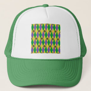 Casquette Mardi Gras Arlequin Fleur De Lis