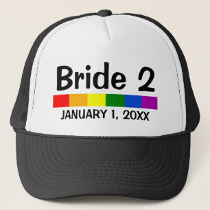 Casquette Mariage Arc-en-ciel Bannière Mariée 2