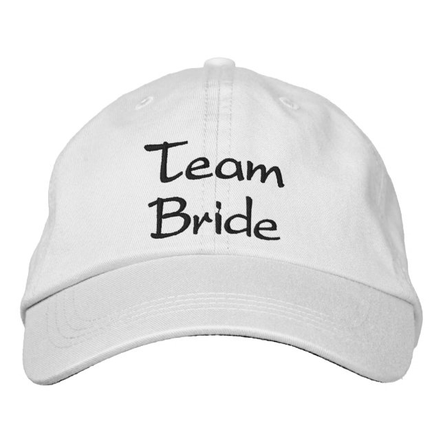 Casquette Mariage de l'équipe brodée (Devant)