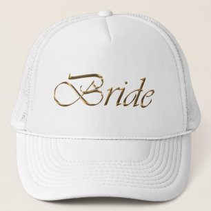 Casquette Mariée, écriture dorée Enterrement de vie de jeune