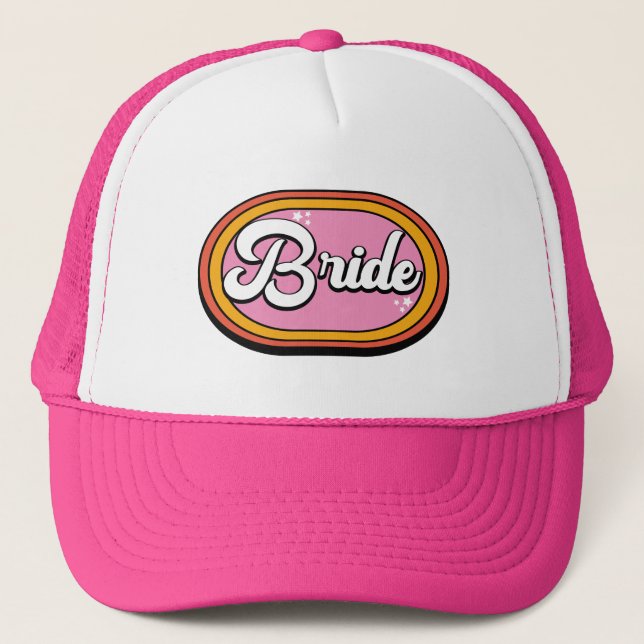 Casquette Mariée Rétro - Typographie Mariée Rétro des Années (Devant)