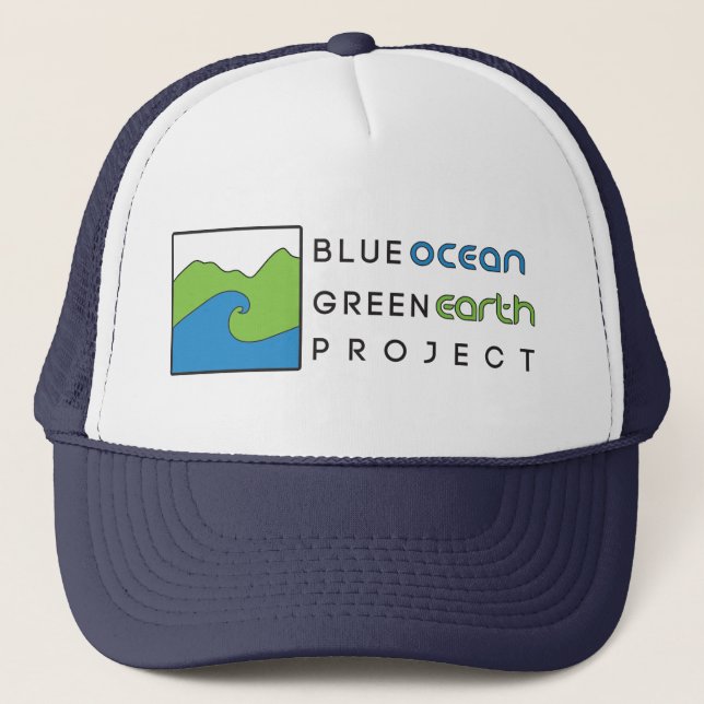 Casquette Marine bleue de chapeau de projet de la terre (Devant)