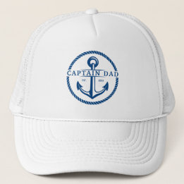 Casquette Marine Nautique Bateau Bleu Capitaine Papa Ancre c