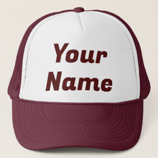 CASQUETTE MARON PERSONNALISABLE