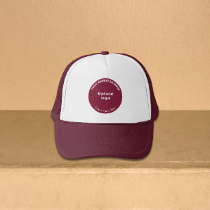 Casquette Marque d'affaires en forme ronde sur marron et bla
