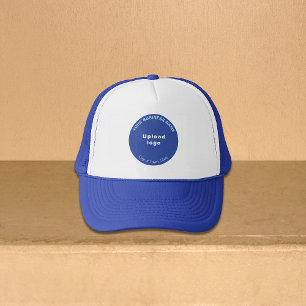 Casquette Marque d'affaires ronde sur Royal Blue et White