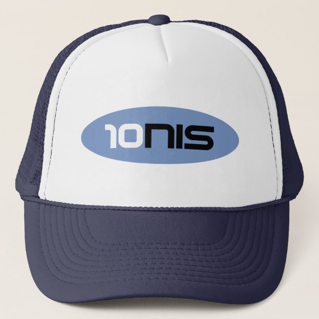 Casquette Marque de tennis bleu 10NIS (Devant)