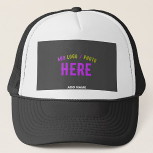 CASQUETTE MARQUE MODERNE MODERNE PERSONNALISABLE BLANCHE NOI